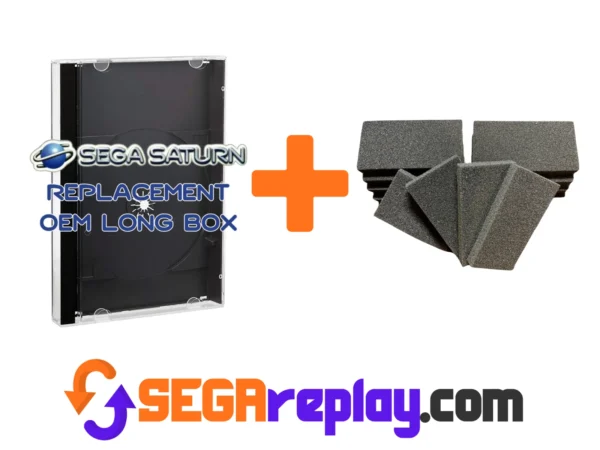 Sega Saturn Long Box Replacement with 1/2 Inch Foam (Saturn)
